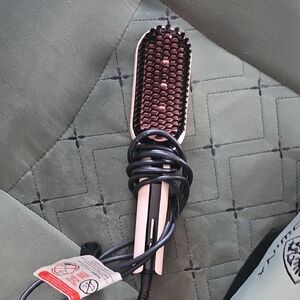 Electric Hair Straightening Brush - Black and Brown